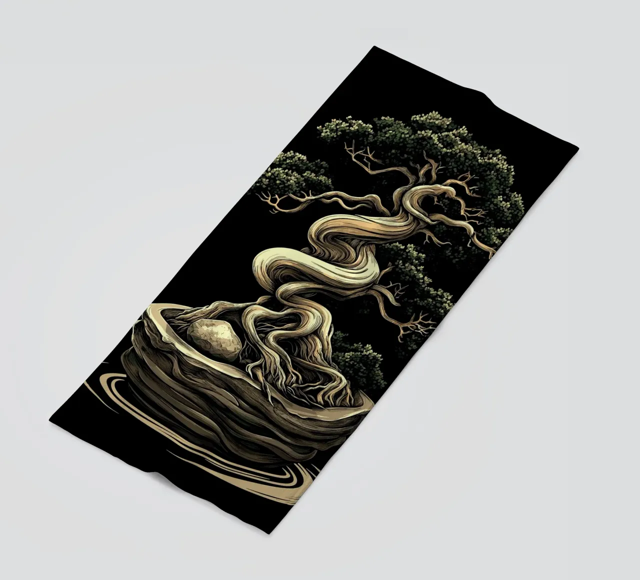 Bonsai con tronco gravemente contorto telo mare da pixelbull - medieval art and more