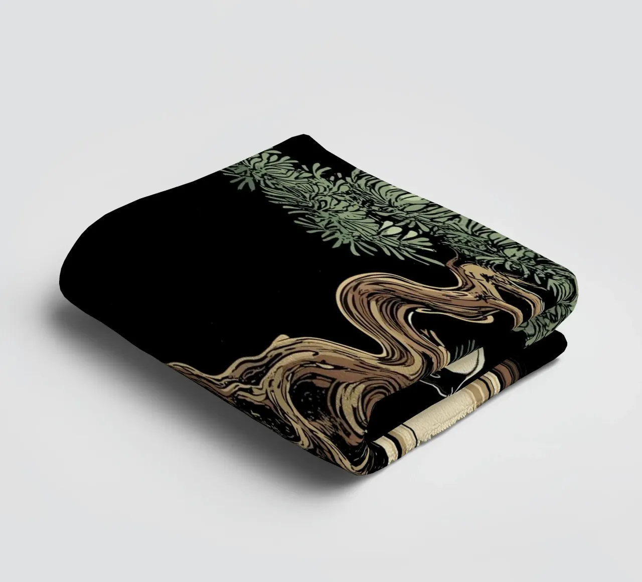 Bonsai with bird on branch towel by pixelbull - medieval art and more