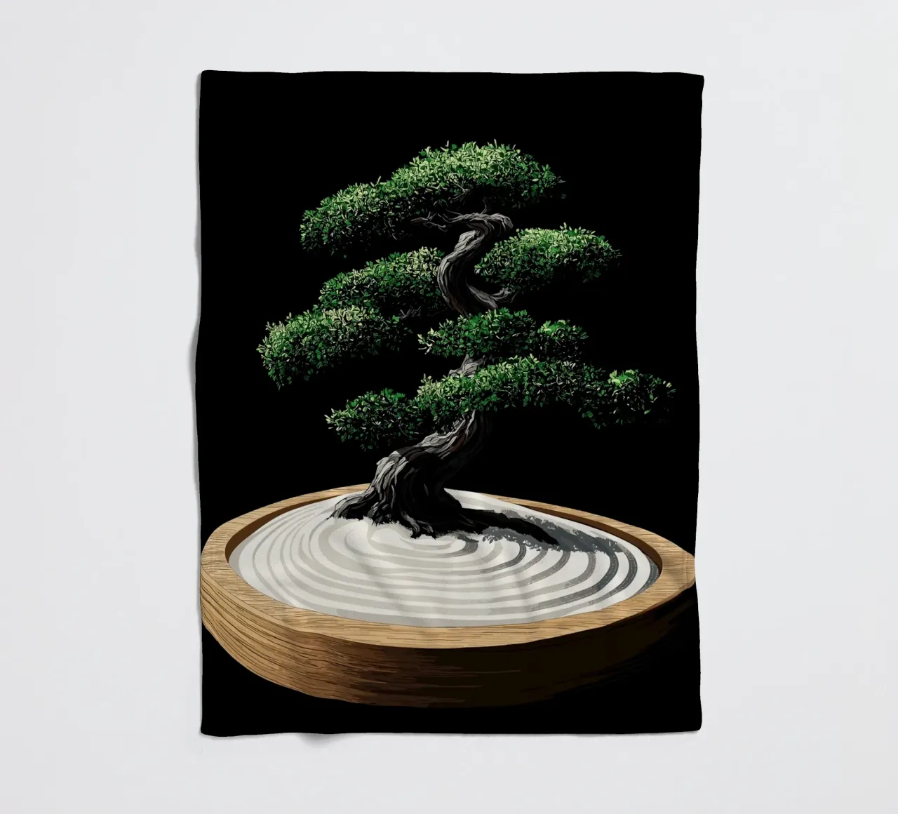 Bonsai nel giardino zen coperta in pile da pixelbull - medieval art and more