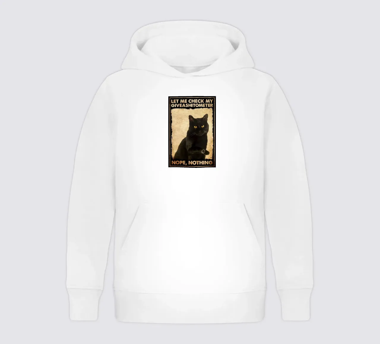 Déjame comprobar mi Giveashitometer Gato negro sudadera con capucha para niño de Aaronshop