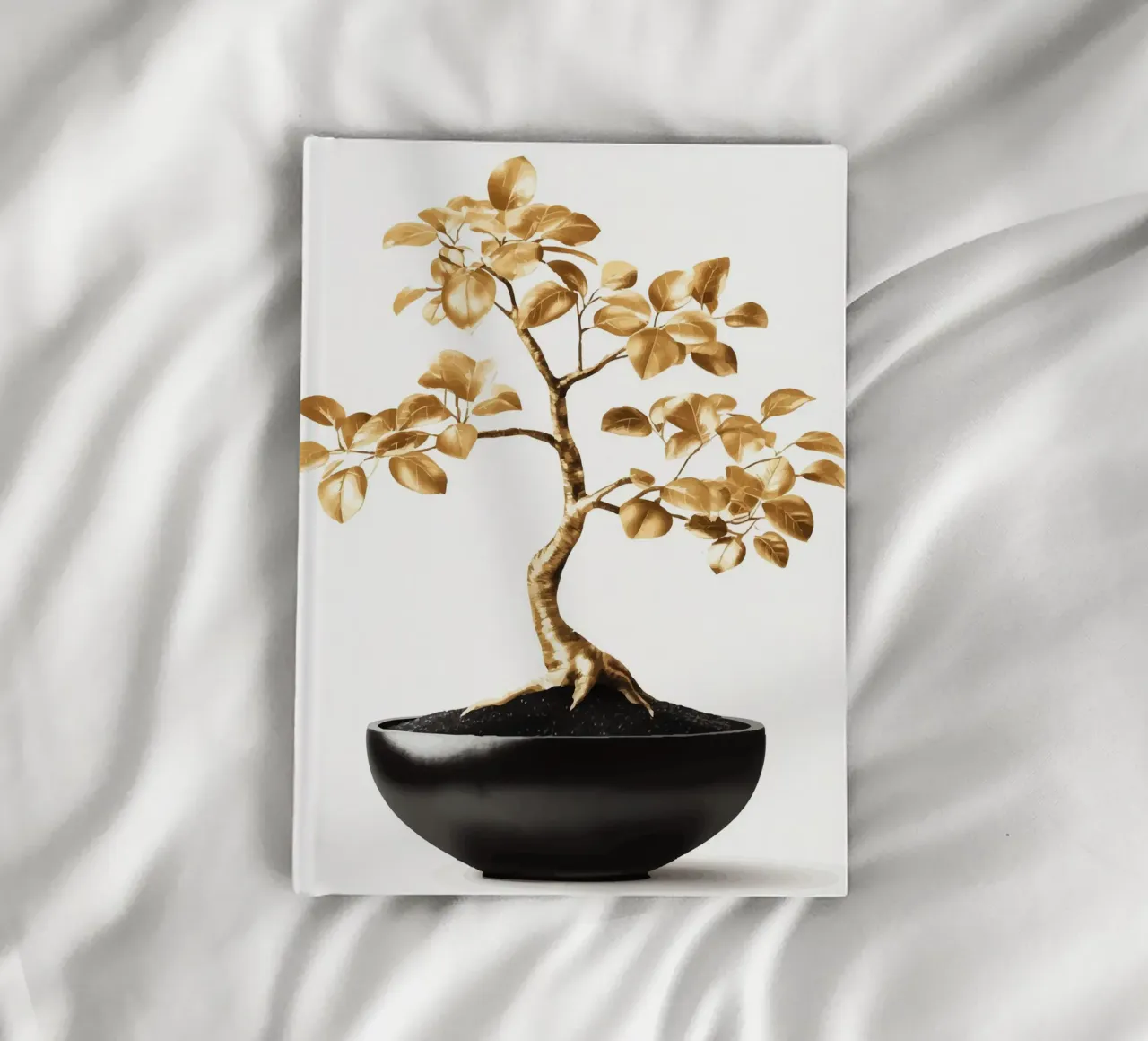 Un bonsai dorato in una ciotola nera diario da pixelbull - medieval art and more