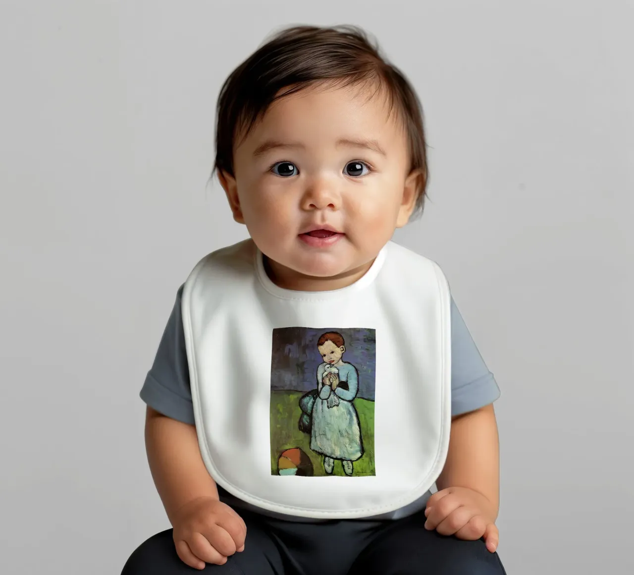 Bambino con colomba di Pablo Picasso bavaglino da tokovictory
