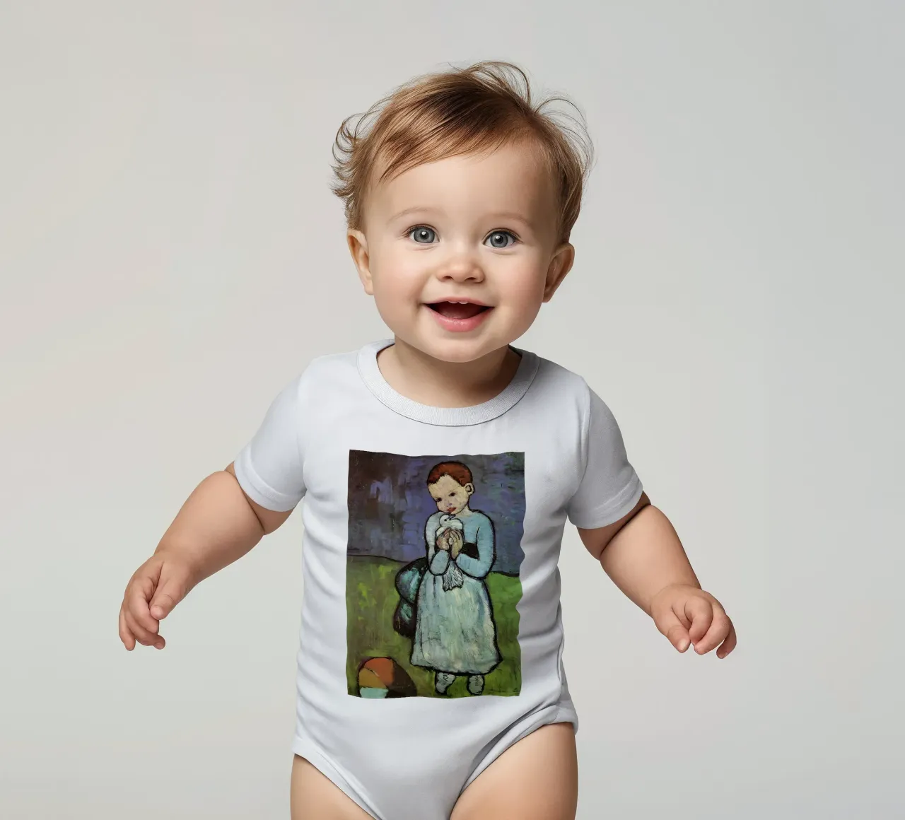 Bambino con colomba di Pablo Picasso body neonato maniche corte da tokovictory