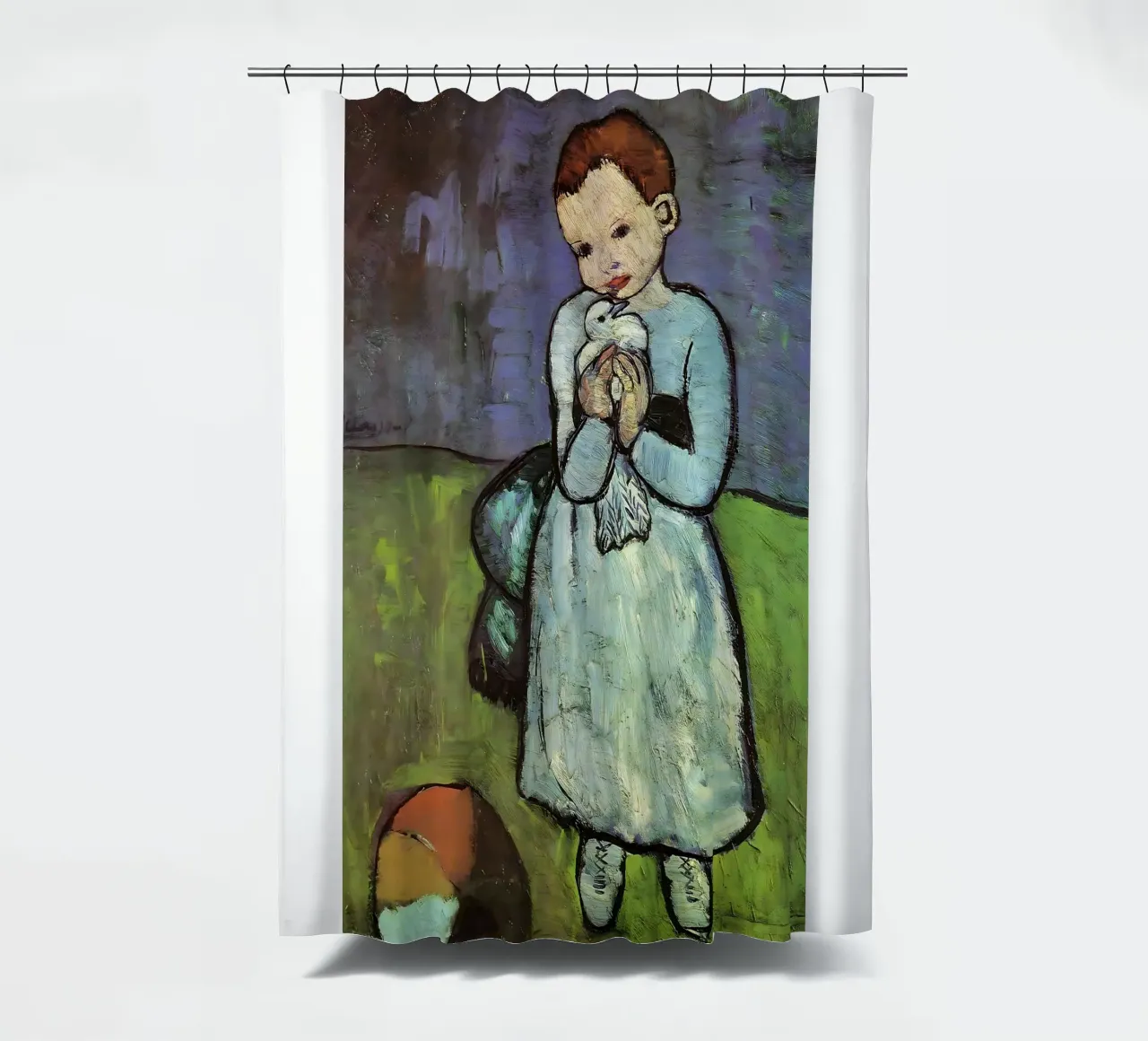 Bambino con colomba di Pablo Picasso tenda da doccia da tokovictory