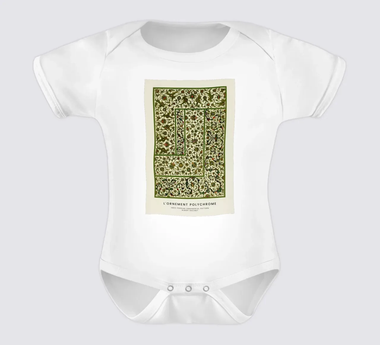 Racinet -  Indo-Persian Ornamental Pattern II body neonato maniche corte da Vintage by JUNIQE