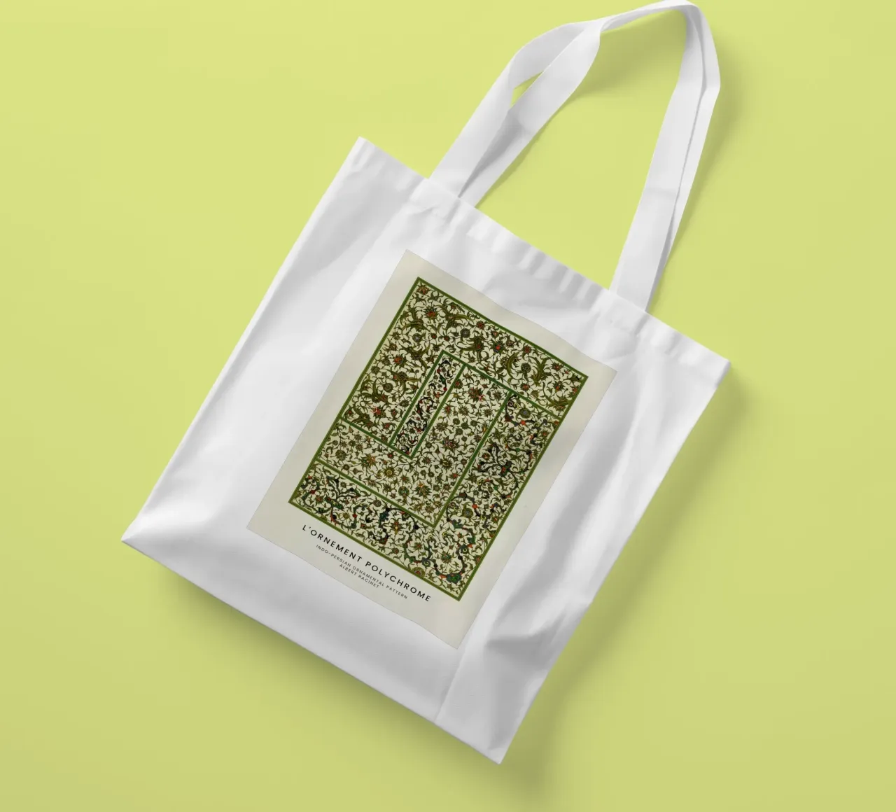 Racinet -  Indo-Persian Ornamental Pattern II borsa in juta da Vintage by JUNIQE