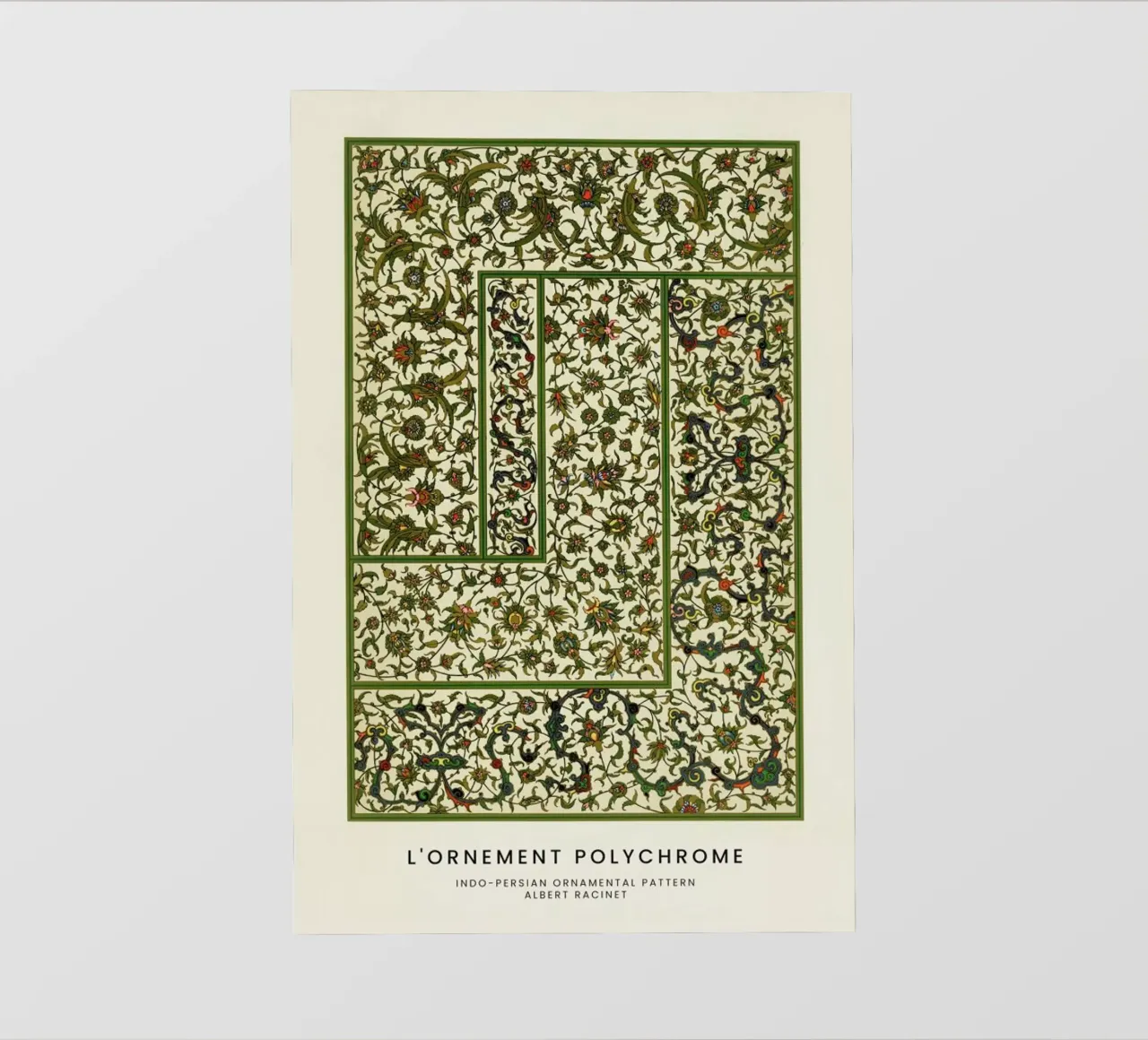 Racinet -  Indo-Persian Ornamental Pattern II pellicola backlit da Vintage by JUNIQE