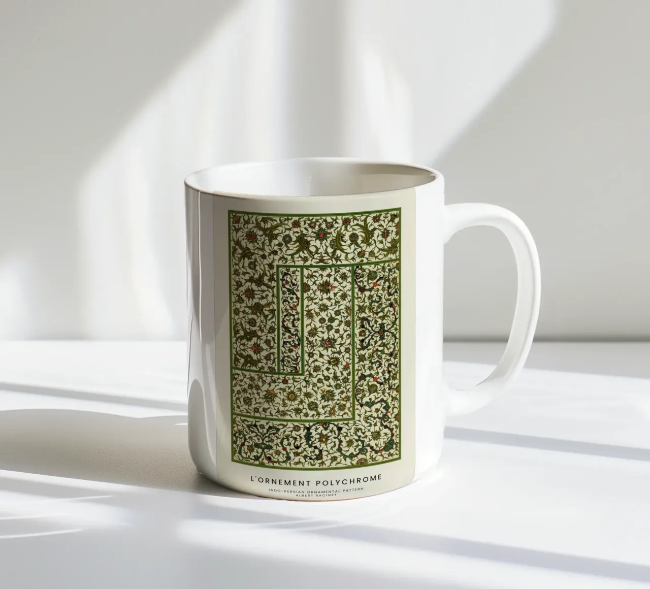Racinet -  Indo-Persian Ornamental Pattern II tazza in ceramica da Vintage by JUNIQE