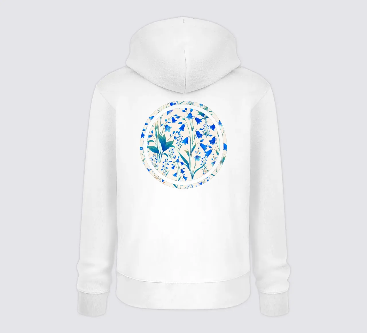 Campanule blu cobalto felpa con cappuccio da SilverPegasus