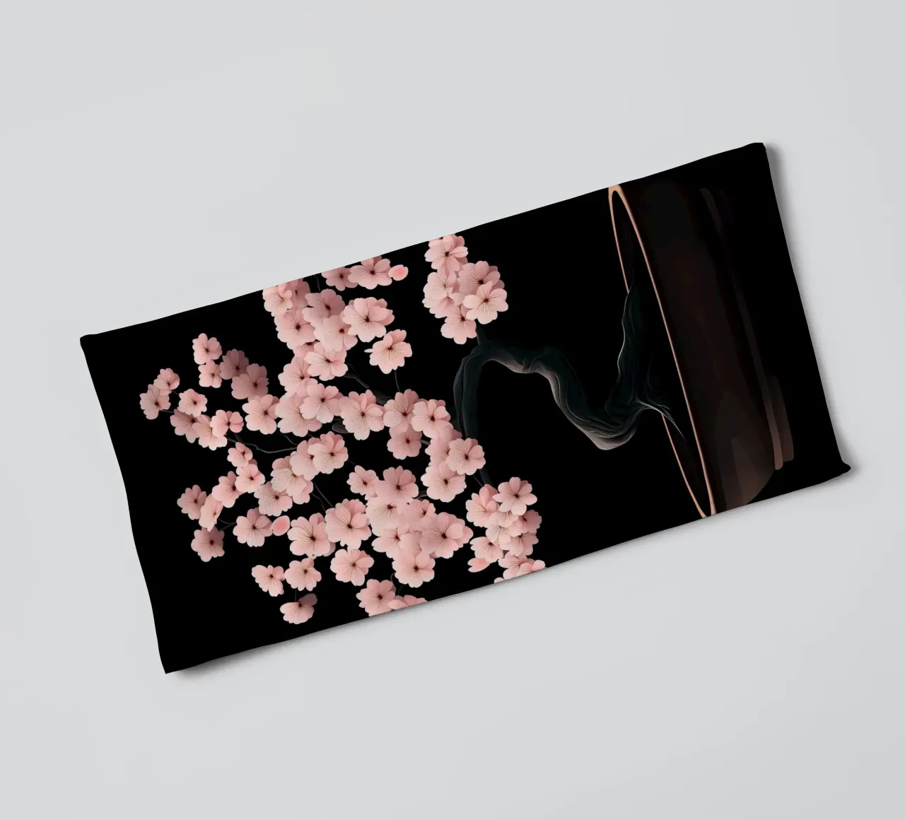 Bonsai di fiori di ciliegio in una ciotola scura asciugamano da bagno da pixelbull - medieval art and more