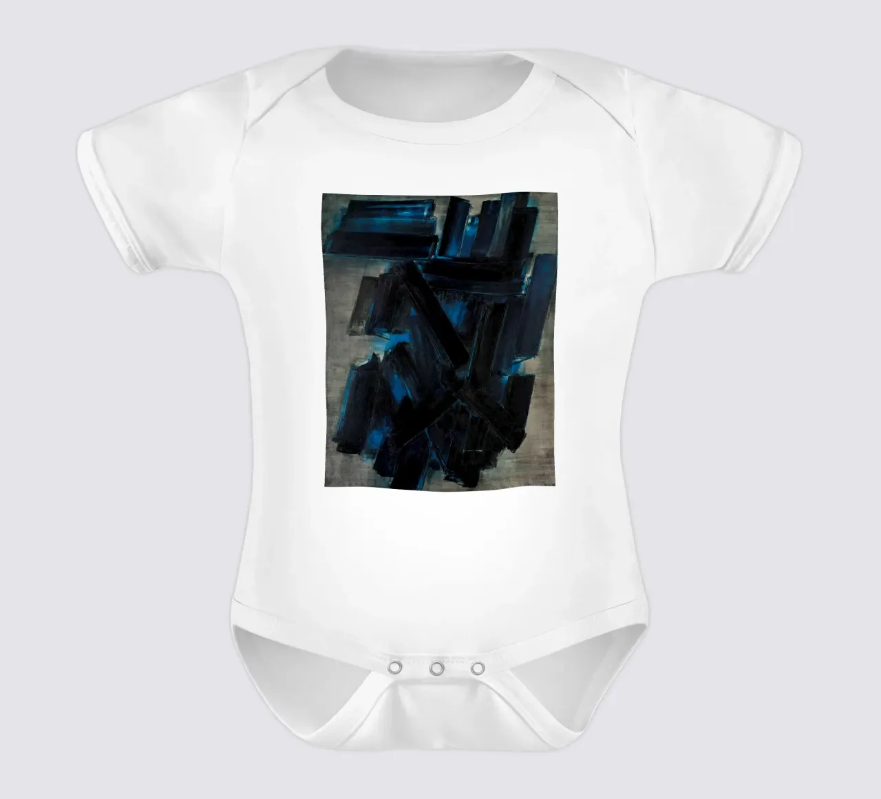 Pierre Soulages (b. 1919) Gemälde No.1 Kurzarm Babybody von Spencershop
