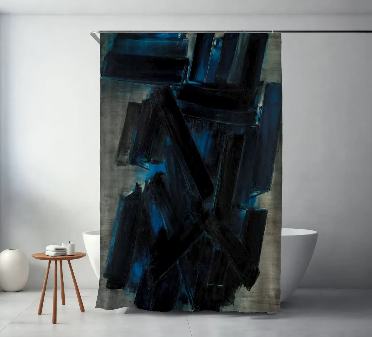 Pierre Soulages (b. 1919) Gemälde No.1 Duschvorhang von Spencershop