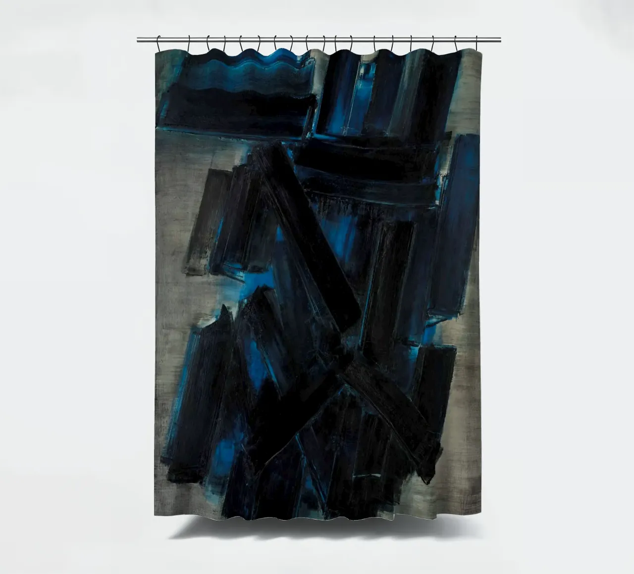 Pierre Soulages (b. 1919) Gemälde No.1 Duschvorhang von Spencershop
