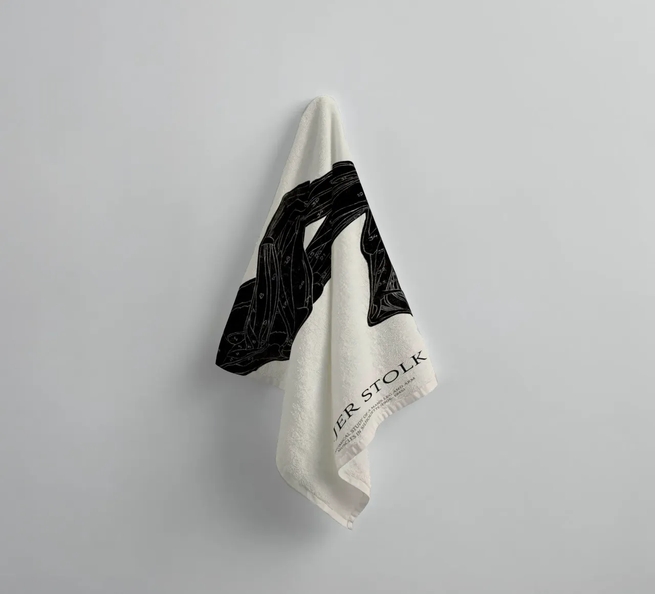 Stolk - Anatomical Study of a Man's Leg and Arm Muscles asciugamano da bagno da Vintage by JUNIQE