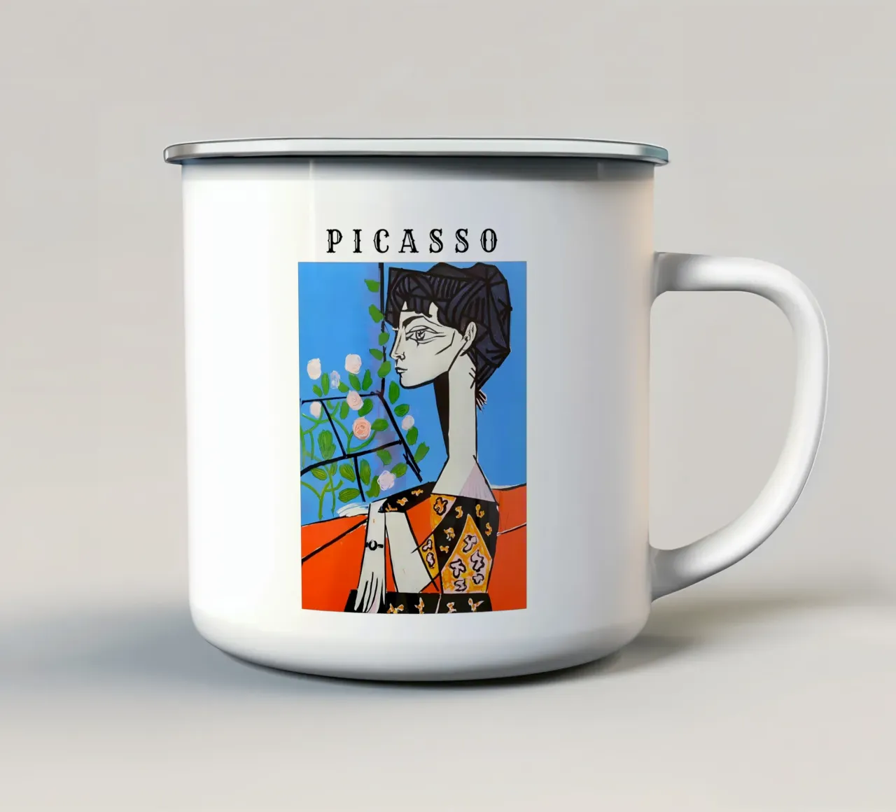 Jacqueline di Pablo Picasso tazza in smalto da tokovictory