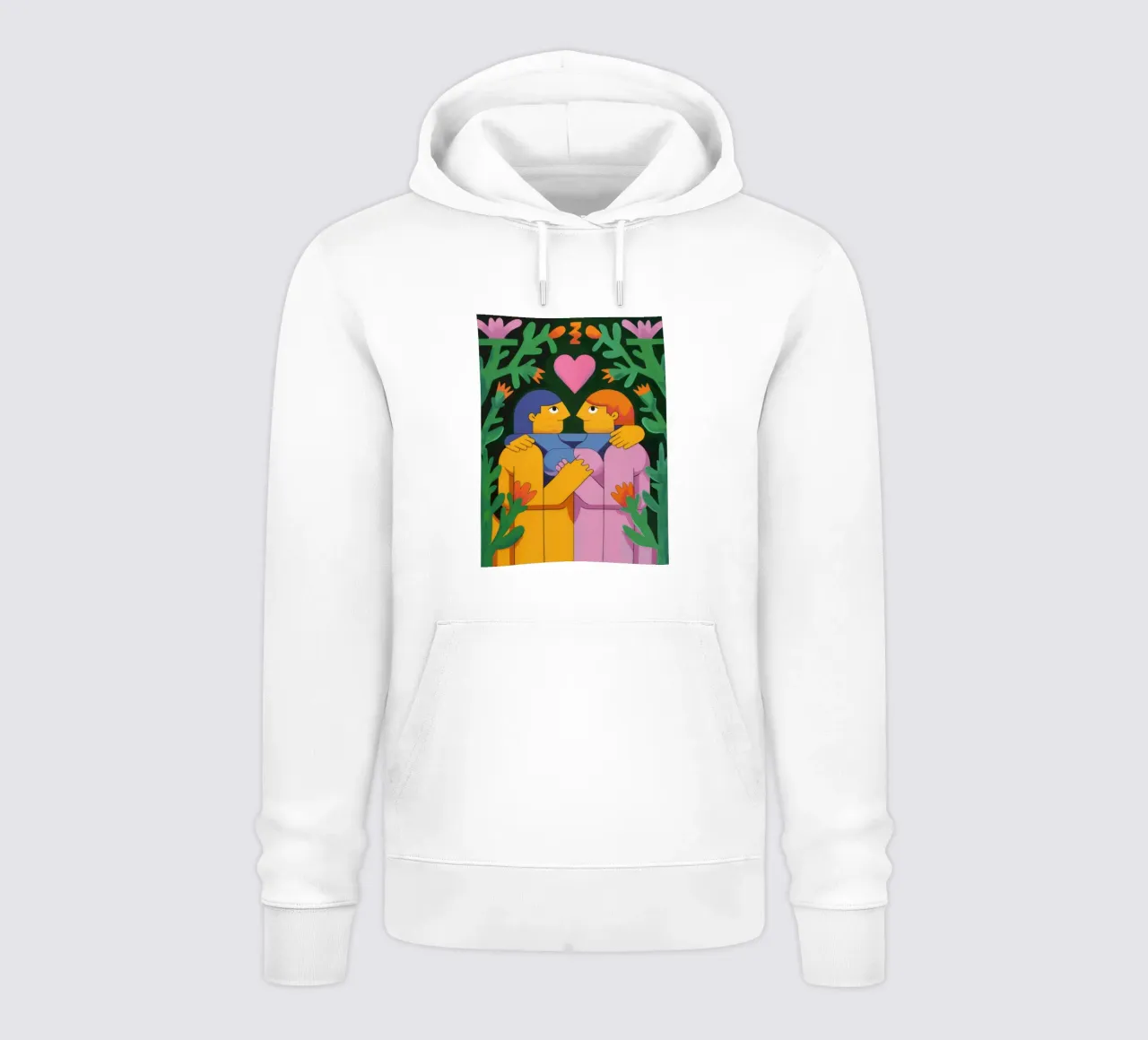 Abbraccio d'amore eterno felpa con cappuccio da Petal Canvas