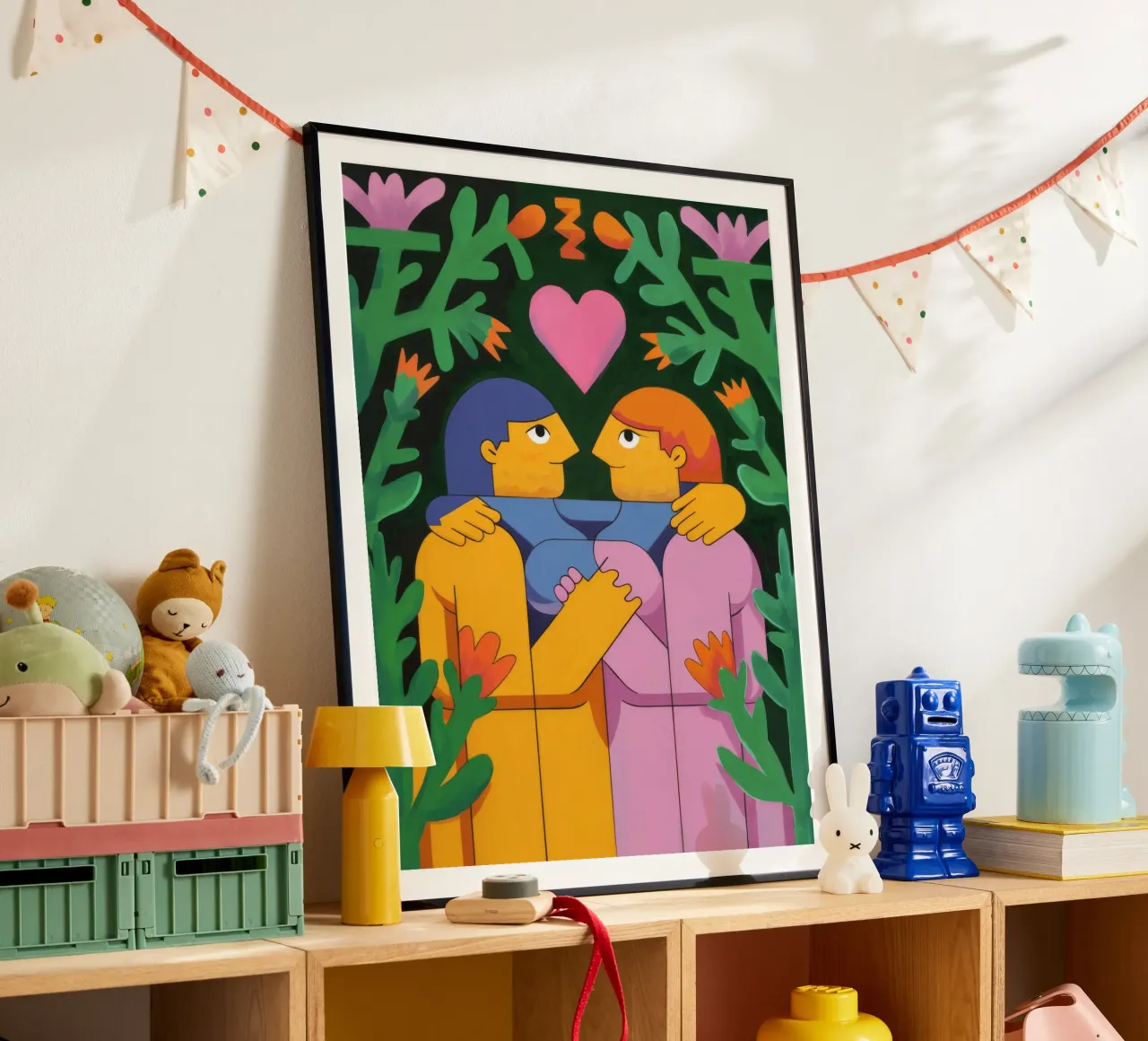 Abbraccio d'amore eterno carta hahnemühle da Petal Canvas
