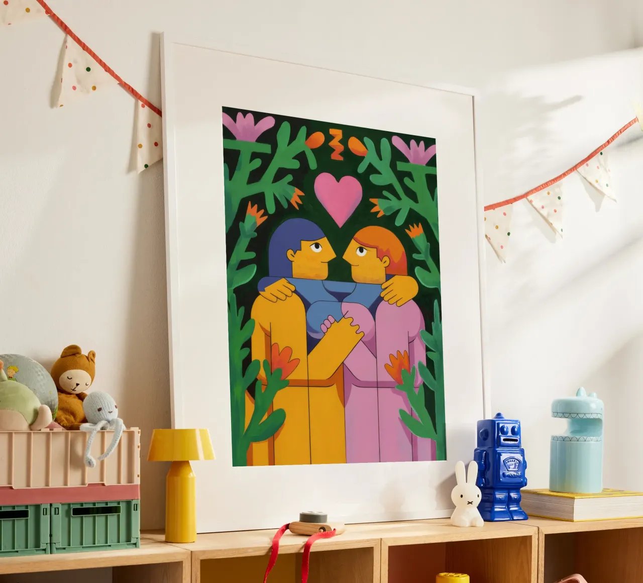 Abbraccio d'amore eterno carta hahnemühle da Petal Canvas