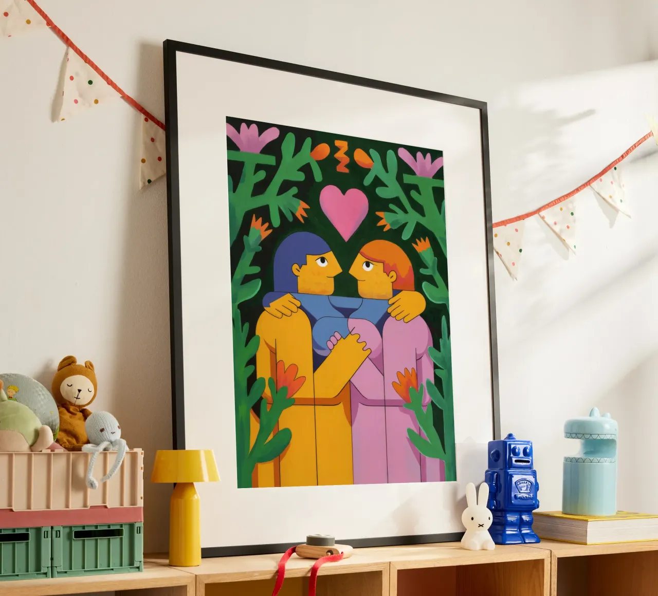 Abbraccio d'amore eterno carta hahnemühle da Petal Canvas