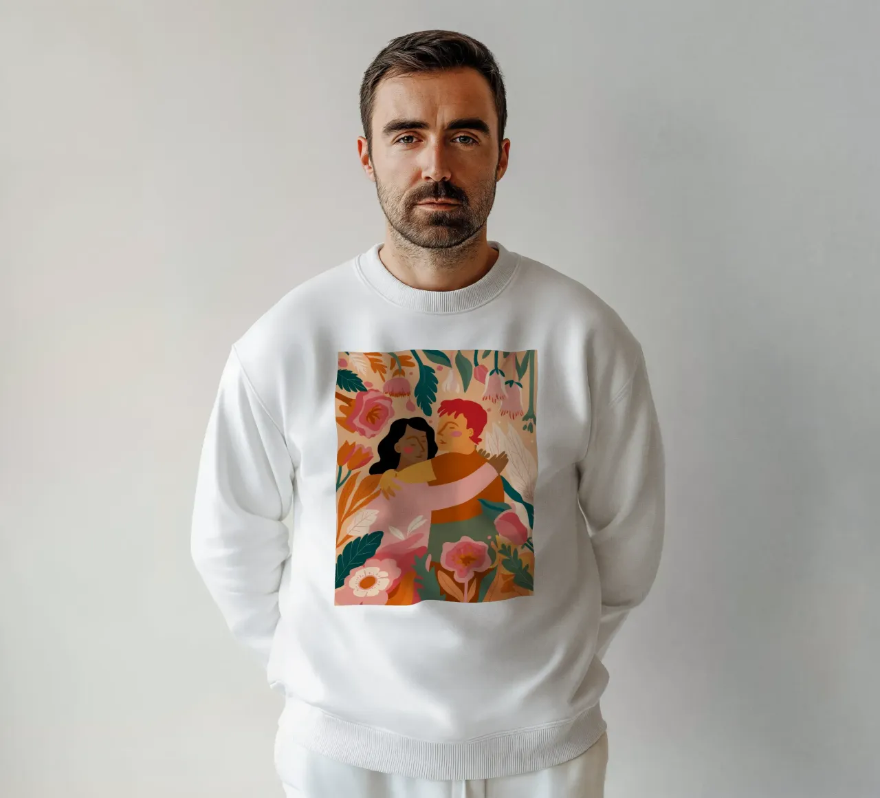 Abbraccio floreale appassionato felpa da Petal Canvas
