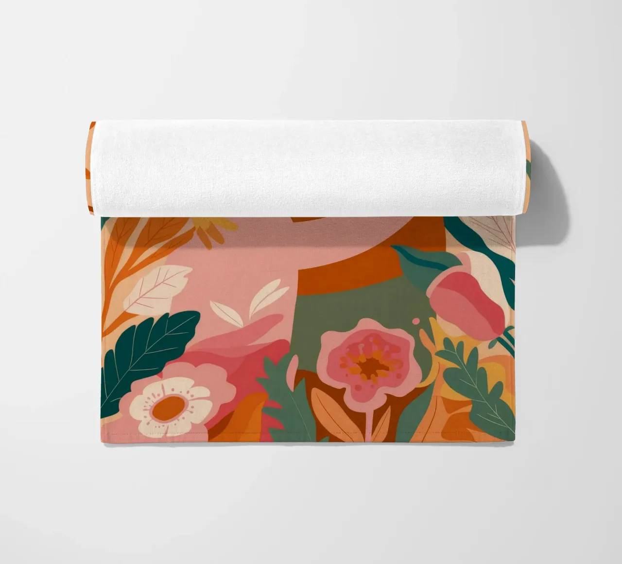 Abbraccio floreale appassionato telo mare da Petal Canvas