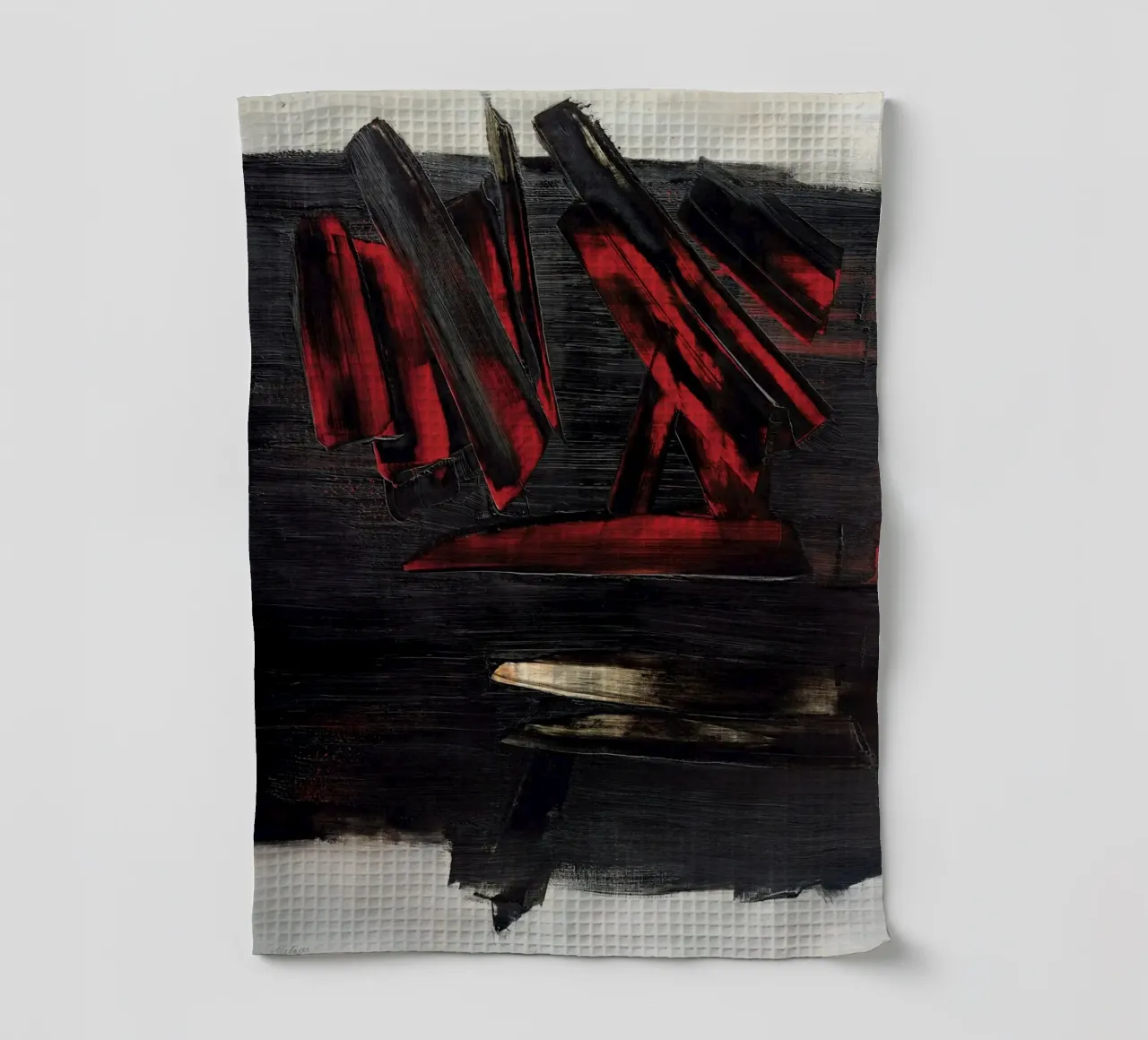 Pierre Soulages (b. 1919) Gemälde No.2 Geschirrtuch von Spencershop