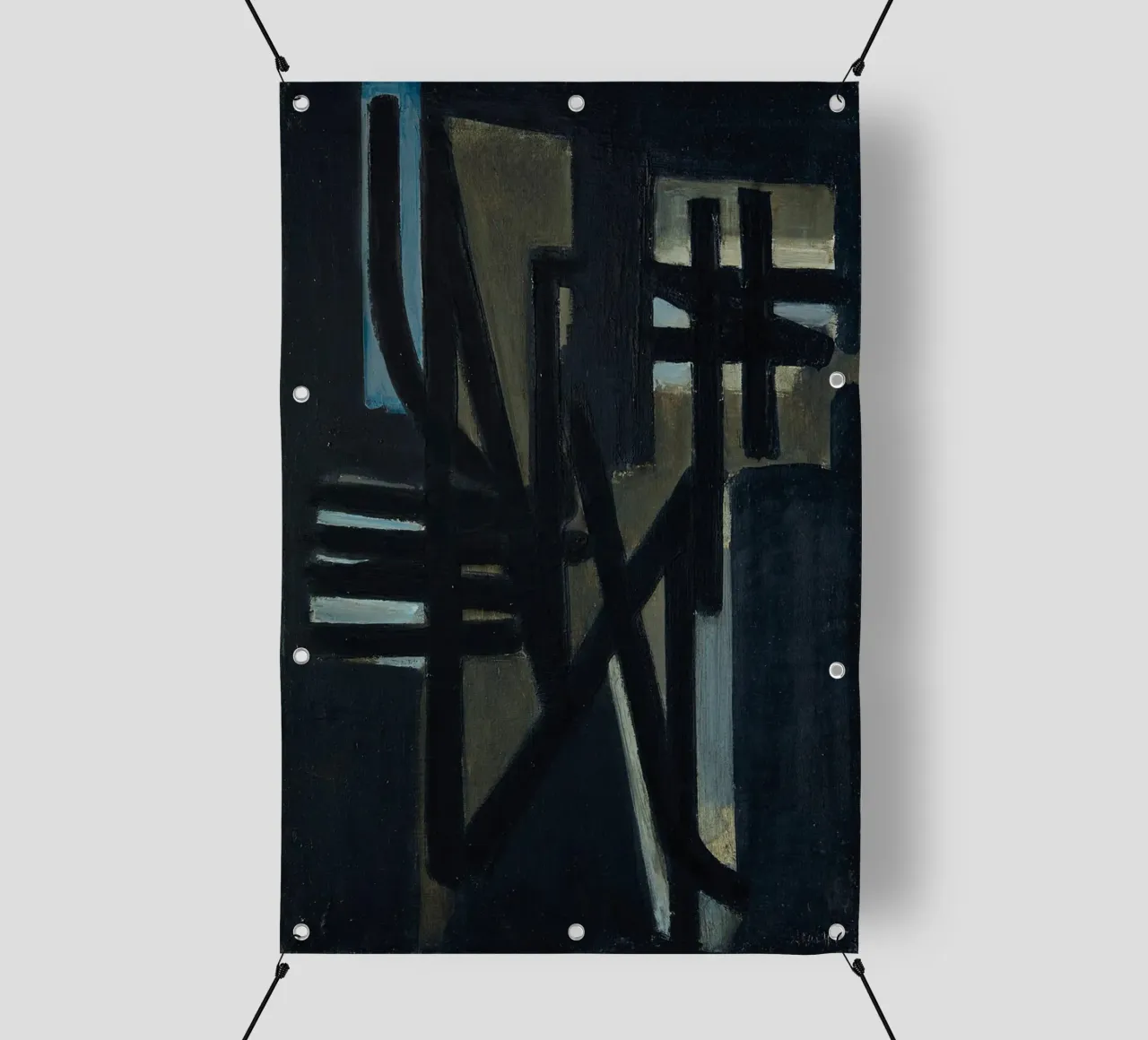 Pierre Soulages (nato nel 1919) telo in pvc da Spencershop