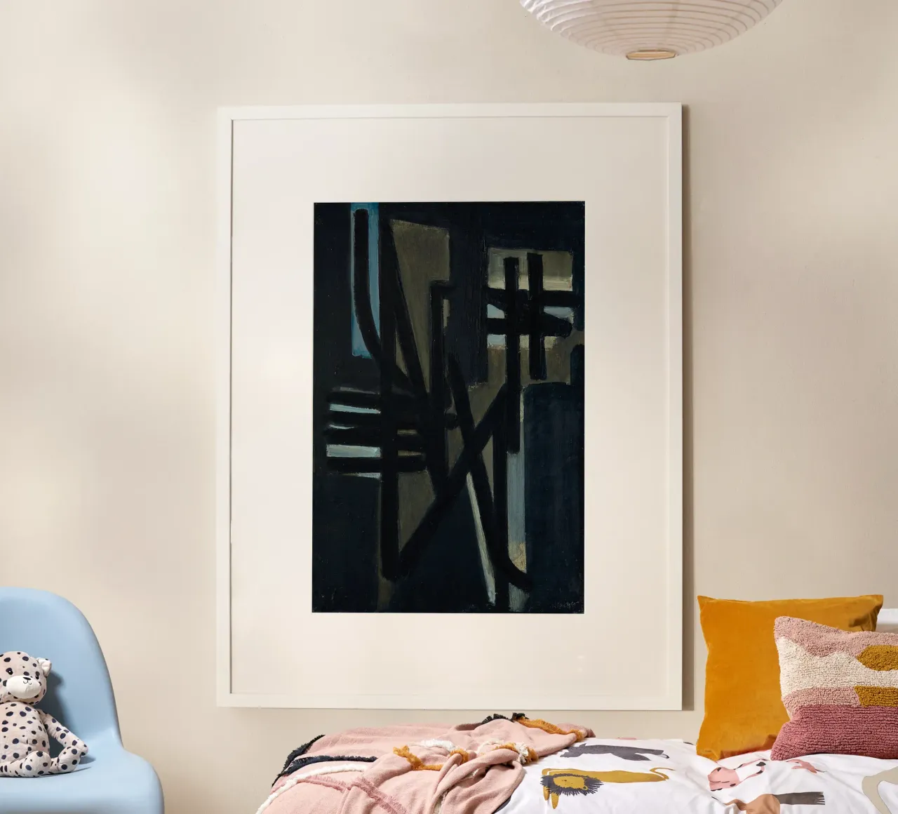 Pierre Soulages (nato nel 1919) poster con telaio in plastica da Spencershop