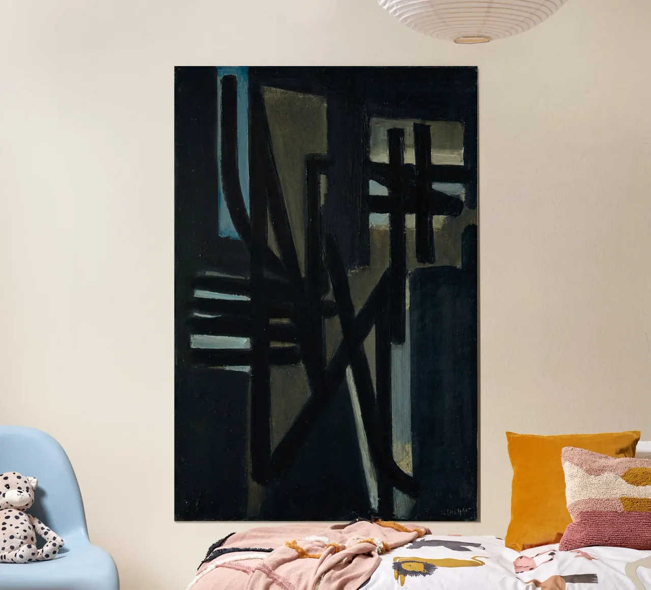 Pierre Soulages (nato nel 1919) poster con telaio in plastica da Spencershop
