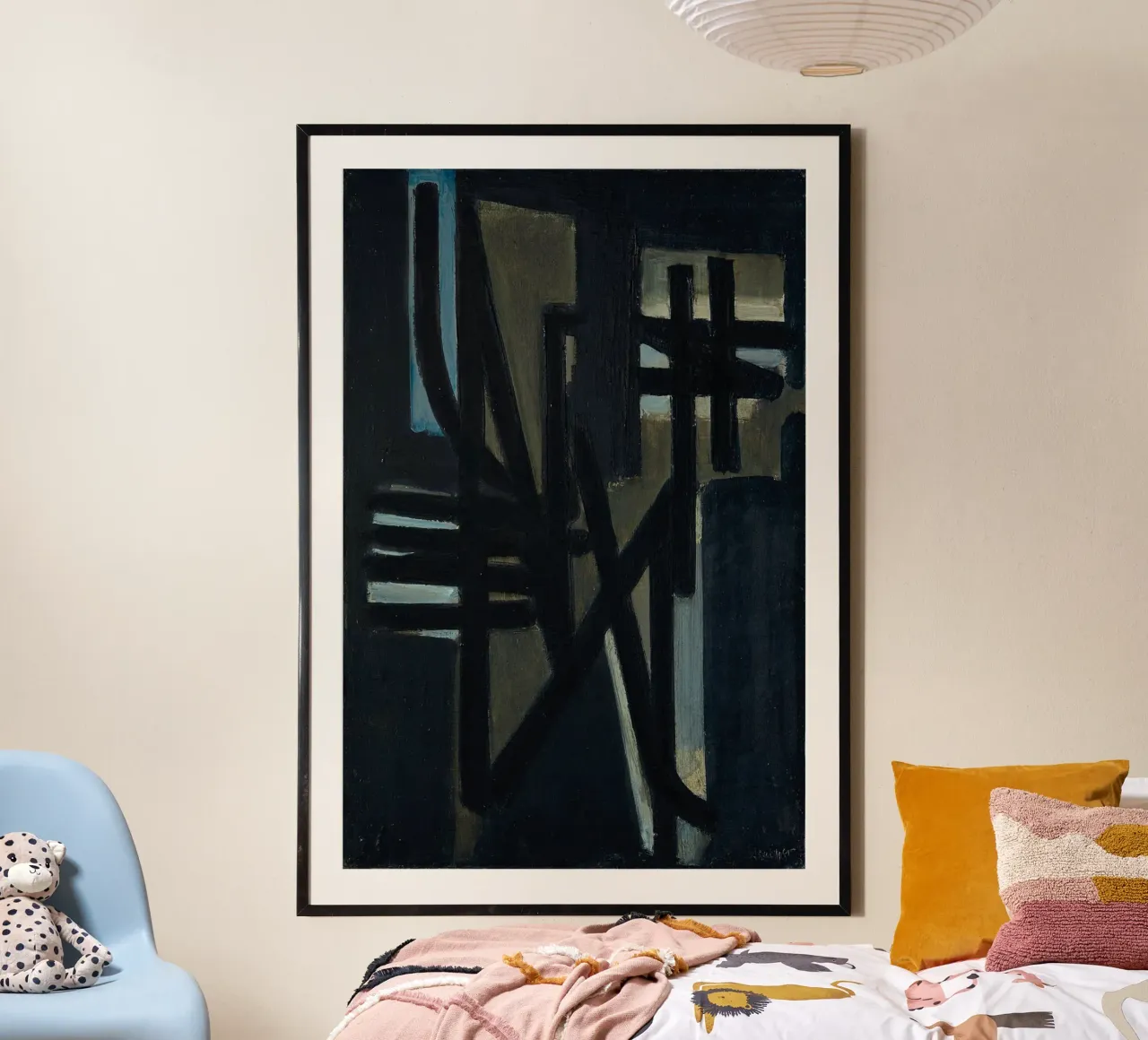 Pierre Soulages (nato nel 1919) poster con telaio in plastica da Spencershop