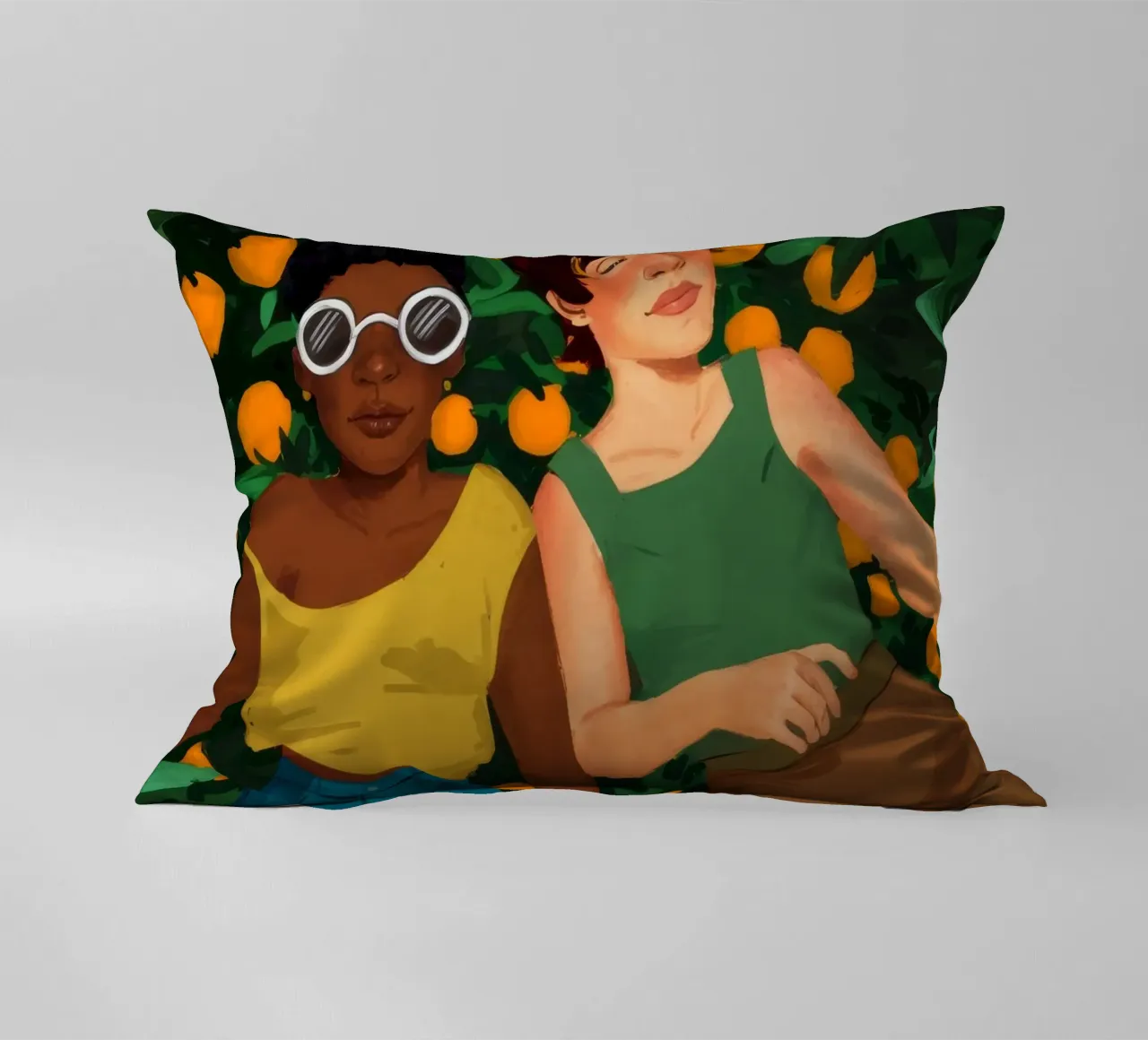 Compagni di giardino degli agrumi cuscino da Petal Canvas