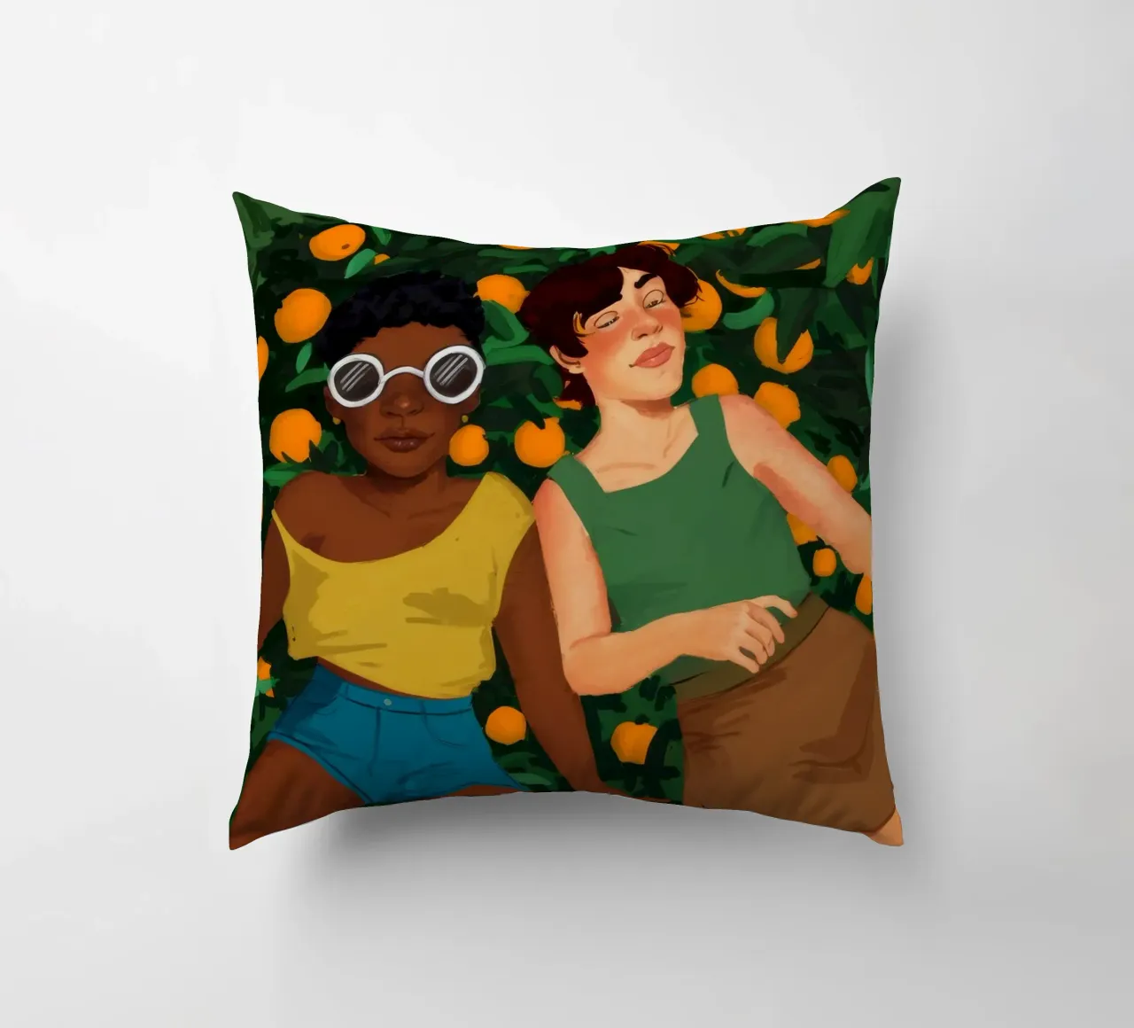 Compagni di giardino degli agrumi cuscino da Petal Canvas