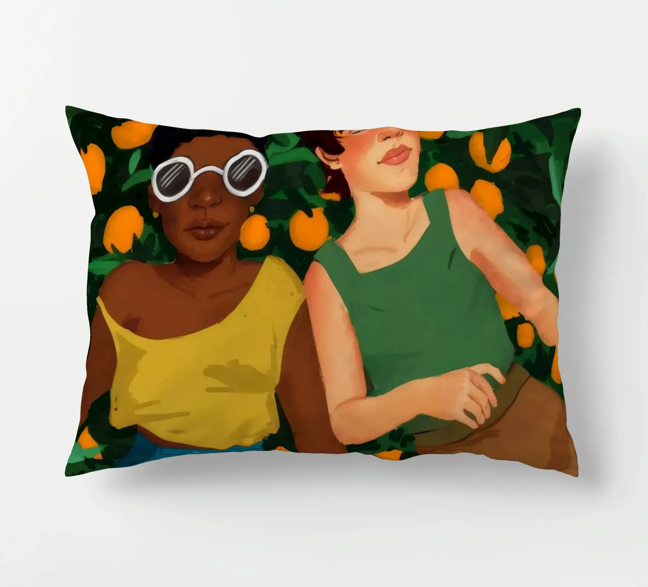 Compagni di giardino degli agrumi cuscino da Petal Canvas