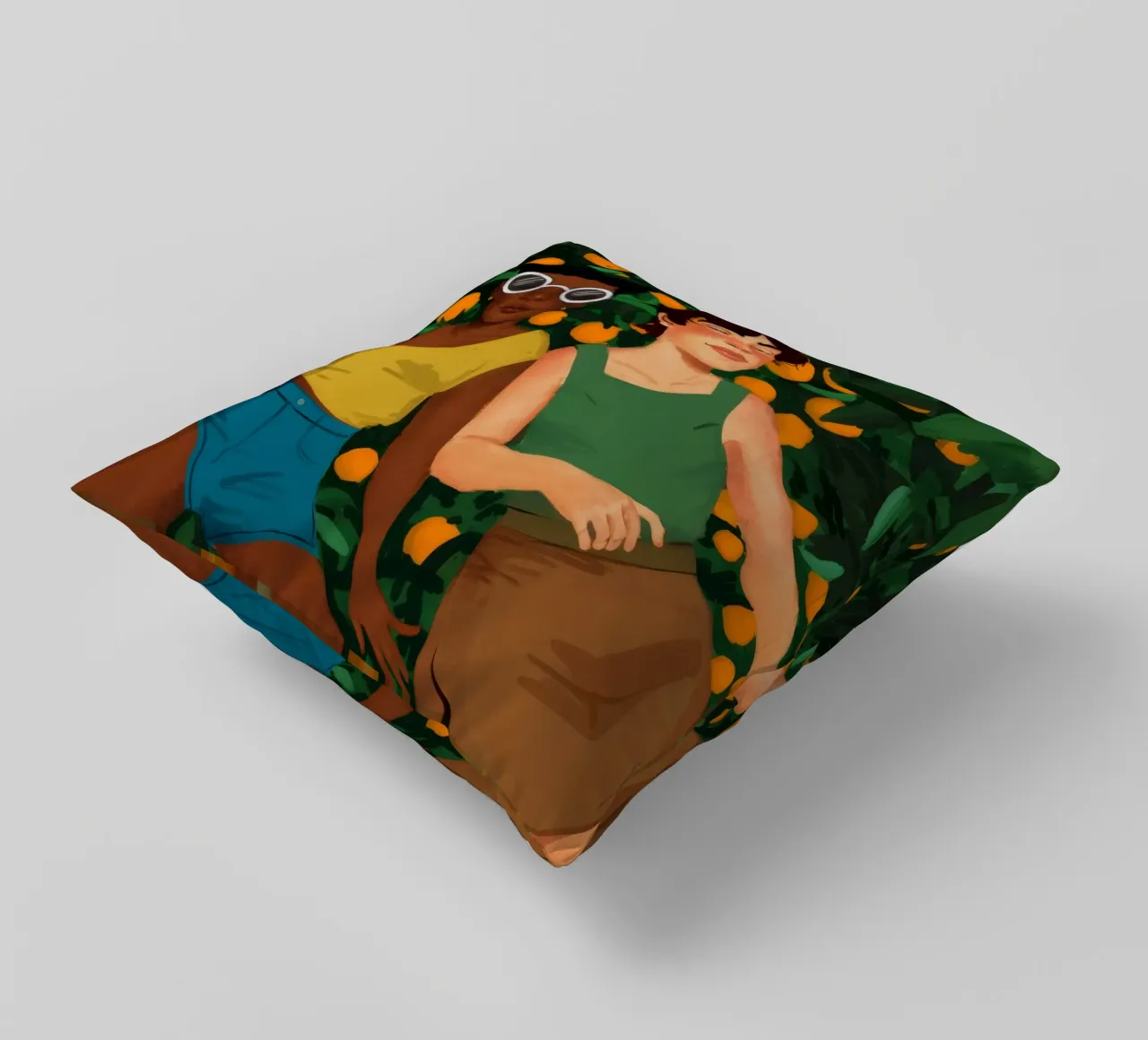 Compagni di giardino degli agrumi cuscino da Petal Canvas