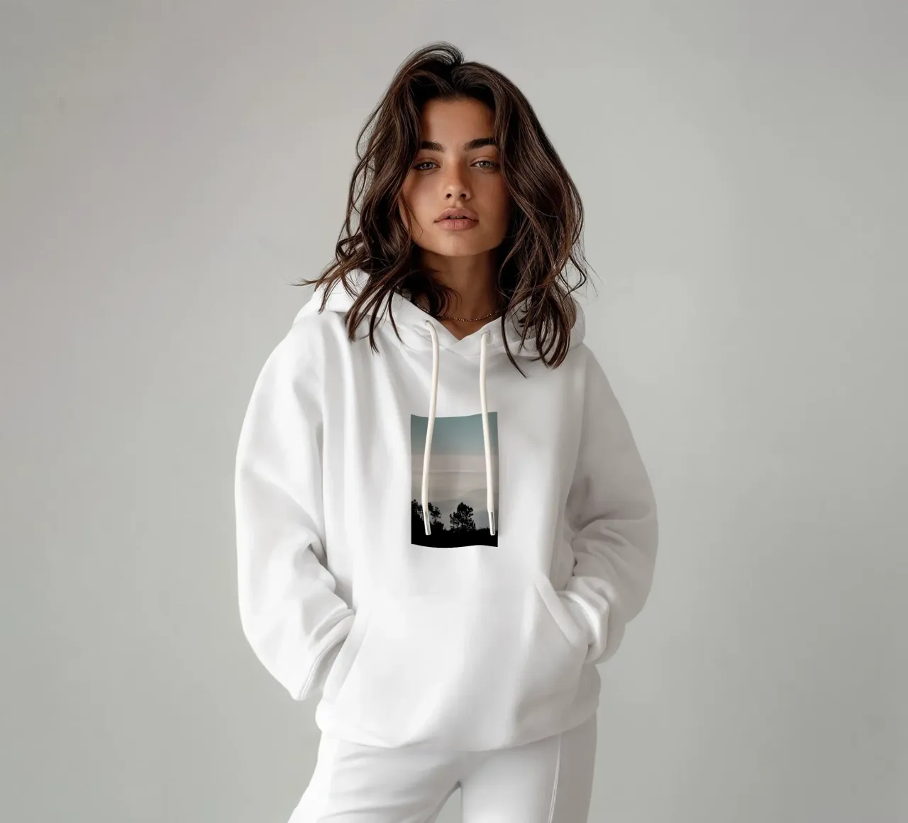 Mountain Range felpa con cappuccio da Ingrid Beddoes