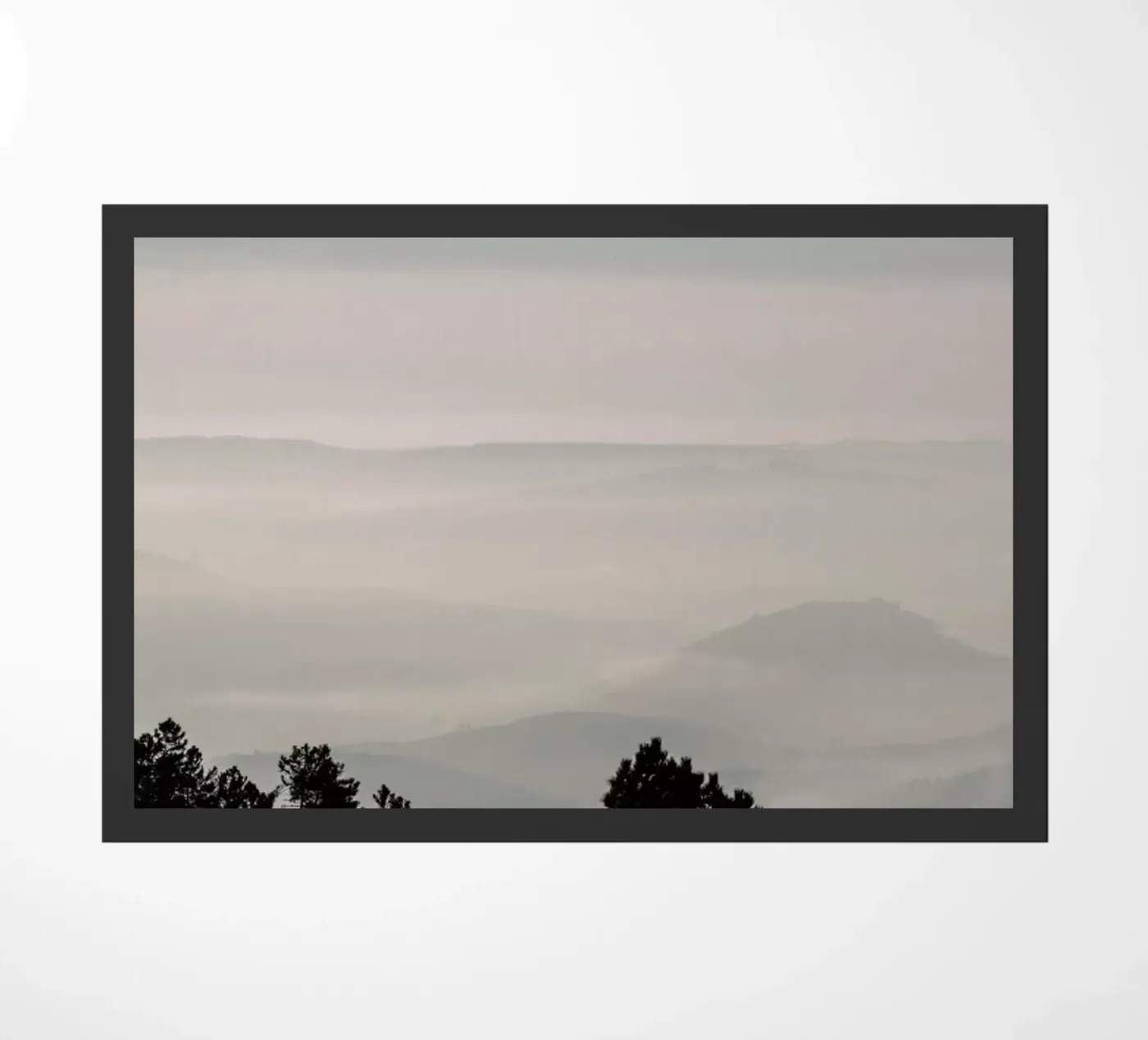 Mountain Range doormat by Ingrid Beddoes