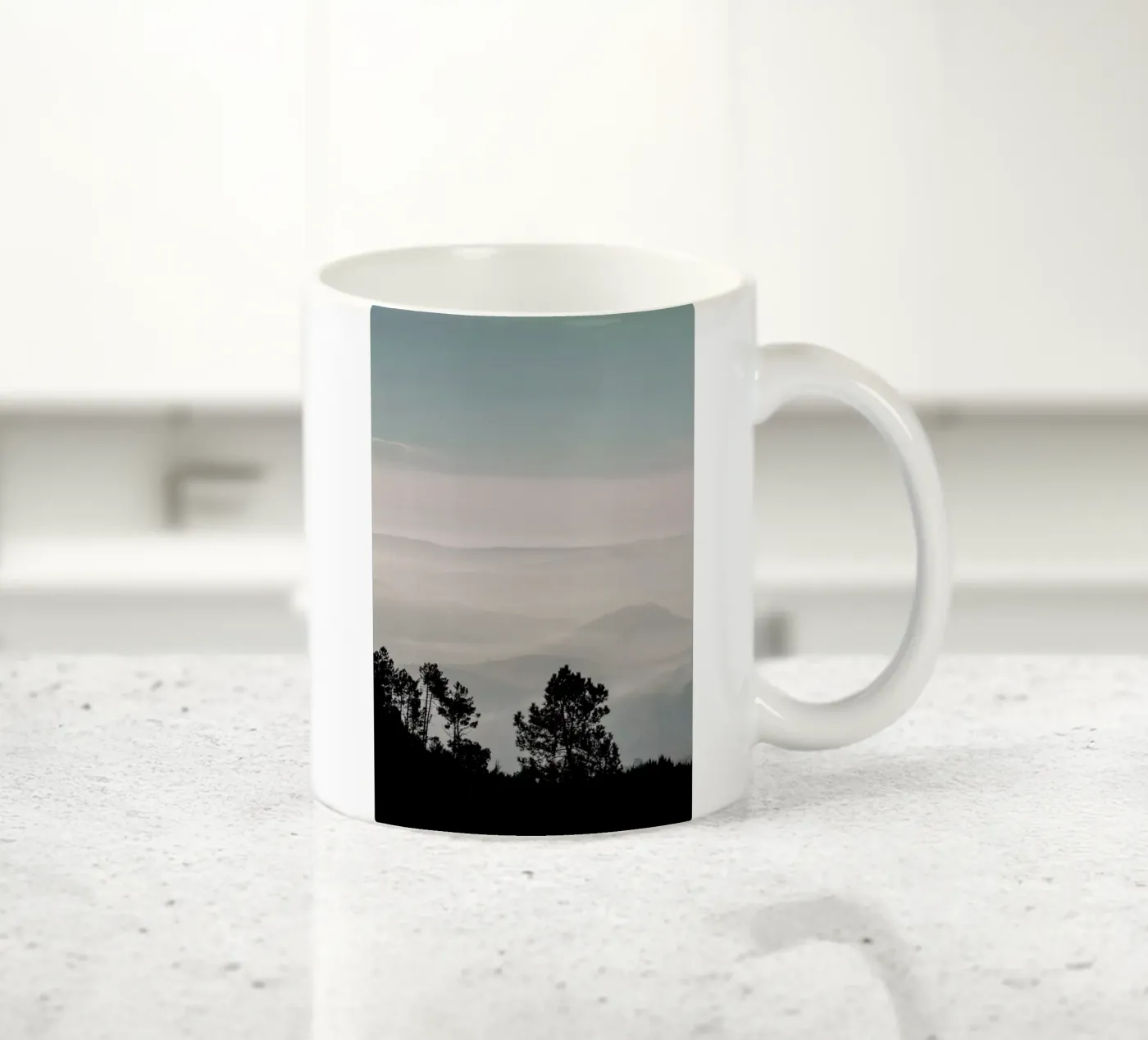 Mountain Range ceramic mug by Ingrid Beddoes