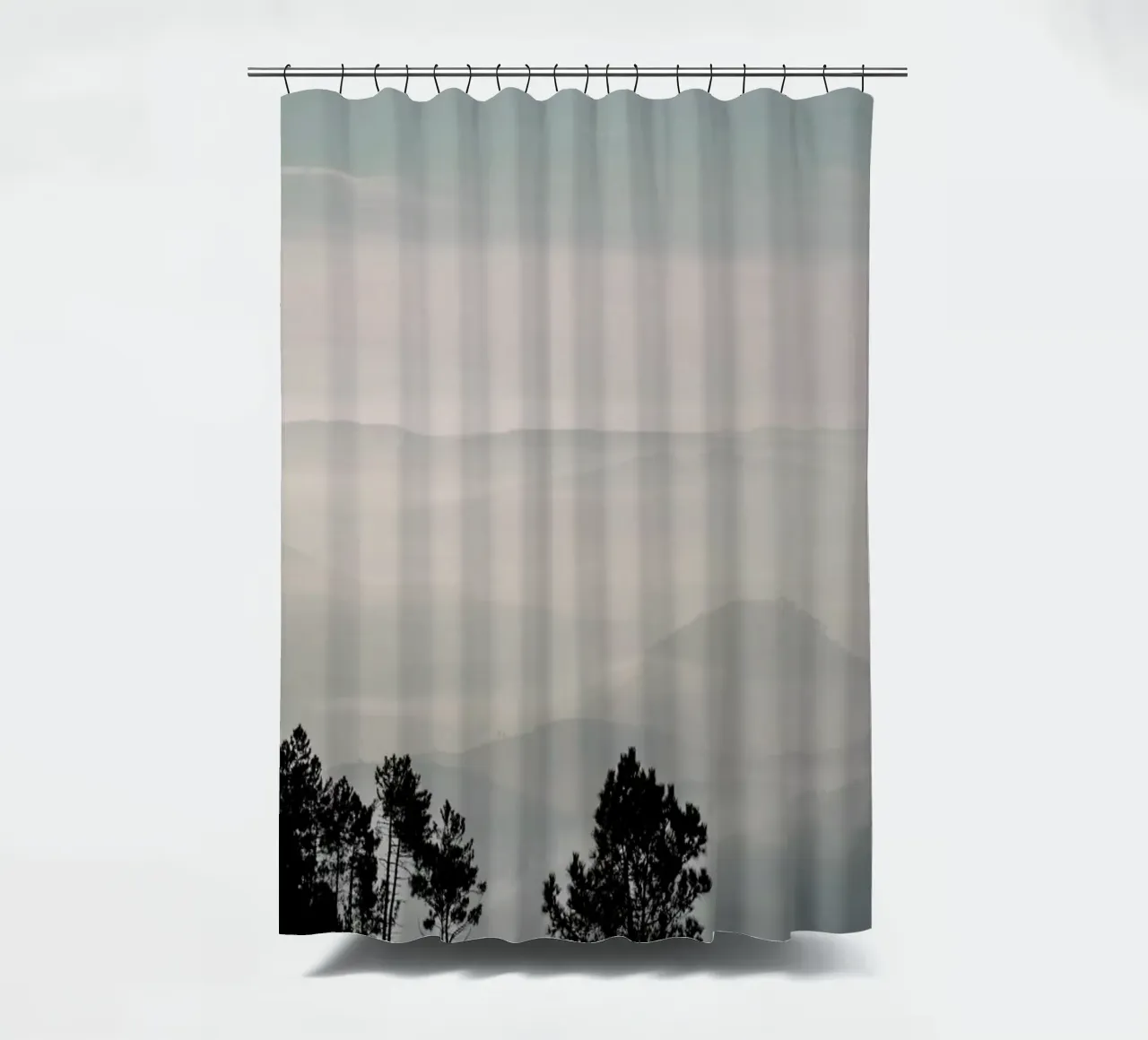 Mountain Range Duschvorhang von Ingrid Beddoes