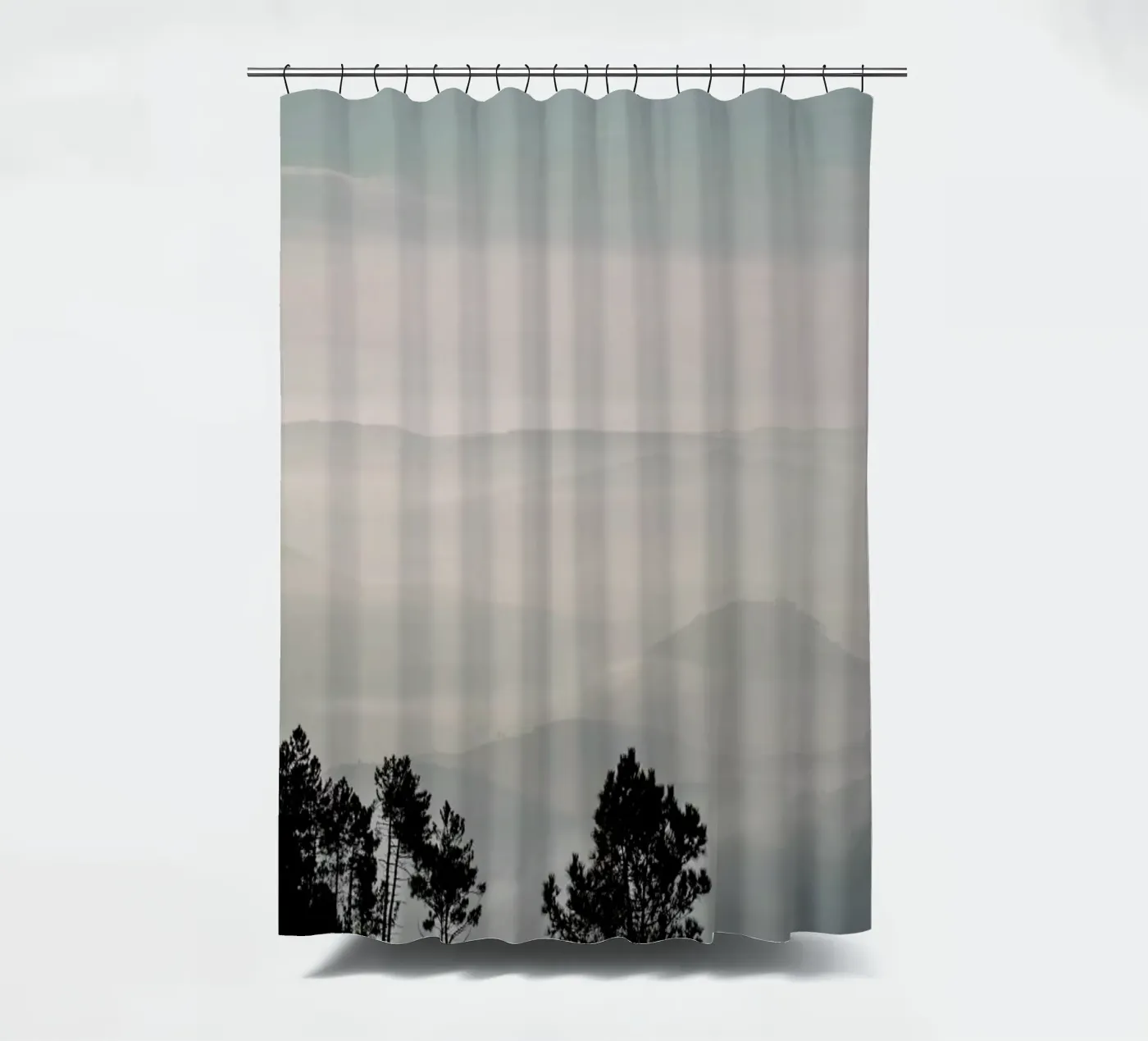 Mountain Range Duschvorhang von Ingrid Beddoes