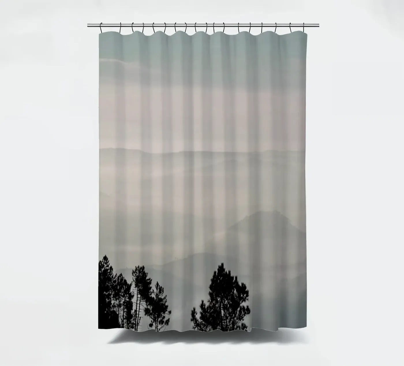 Mountain Range Duschvorhang von Ingrid Beddoes