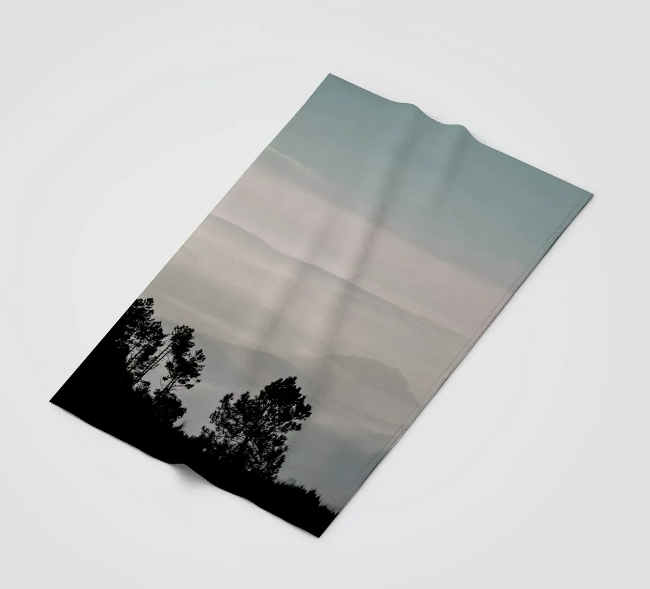 Mountain Range fleece blanket by Ingrid Beddoes