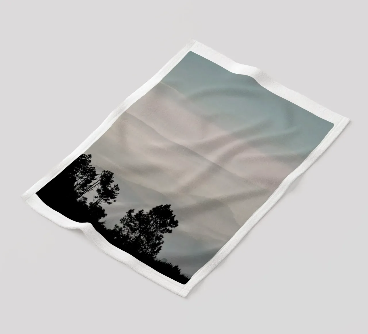 Mountain Range fleece blanket by Ingrid Beddoes