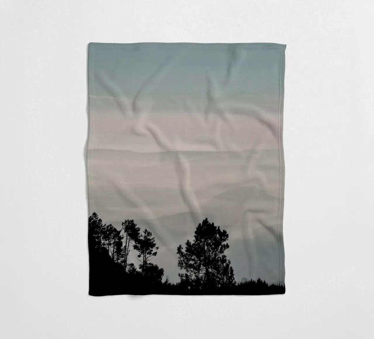 Mountain Range fleece blanket by Ingrid Beddoes