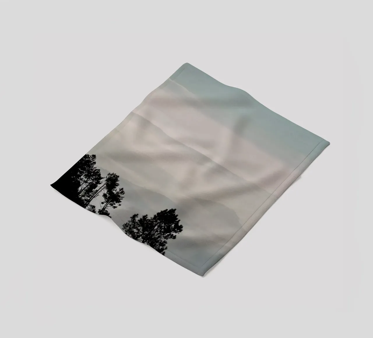 Mountain Range fleece blanket by Ingrid Beddoes