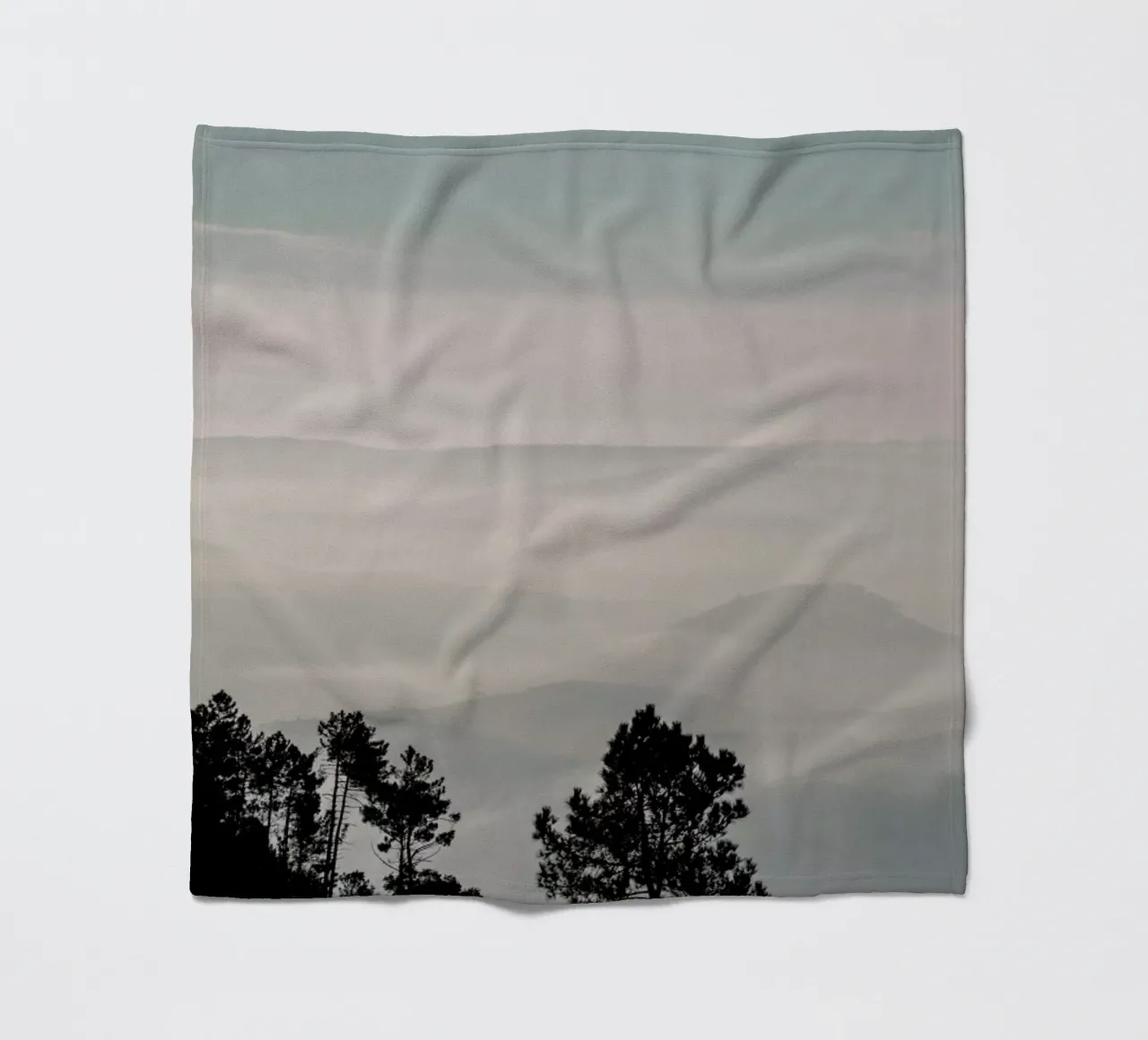 Mountain Range fleece blanket by Ingrid Beddoes