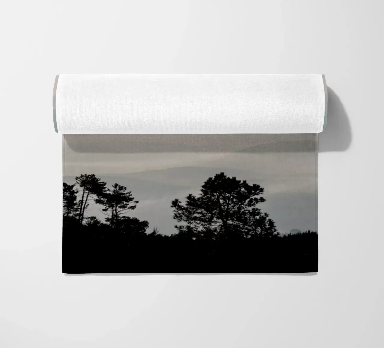 Mountain Range beach towel by Ingrid Beddoes
