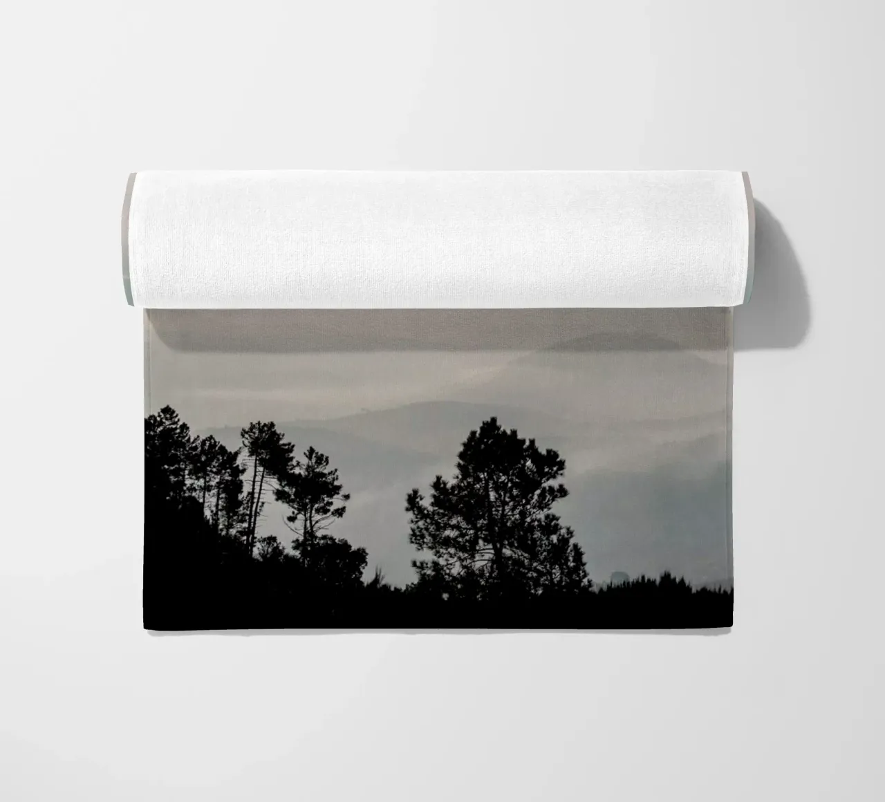 Mountain Range beach towel by Ingrid Beddoes