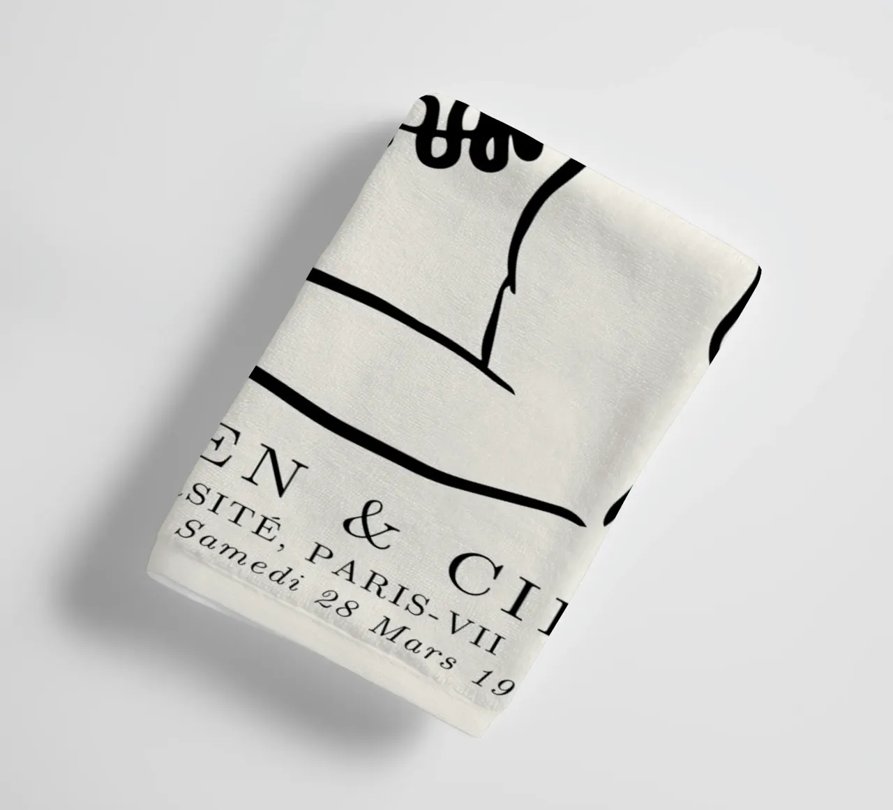 Matisse Papies Découpés Thinking Face Poster - Modern Line A towel by NorwesClub