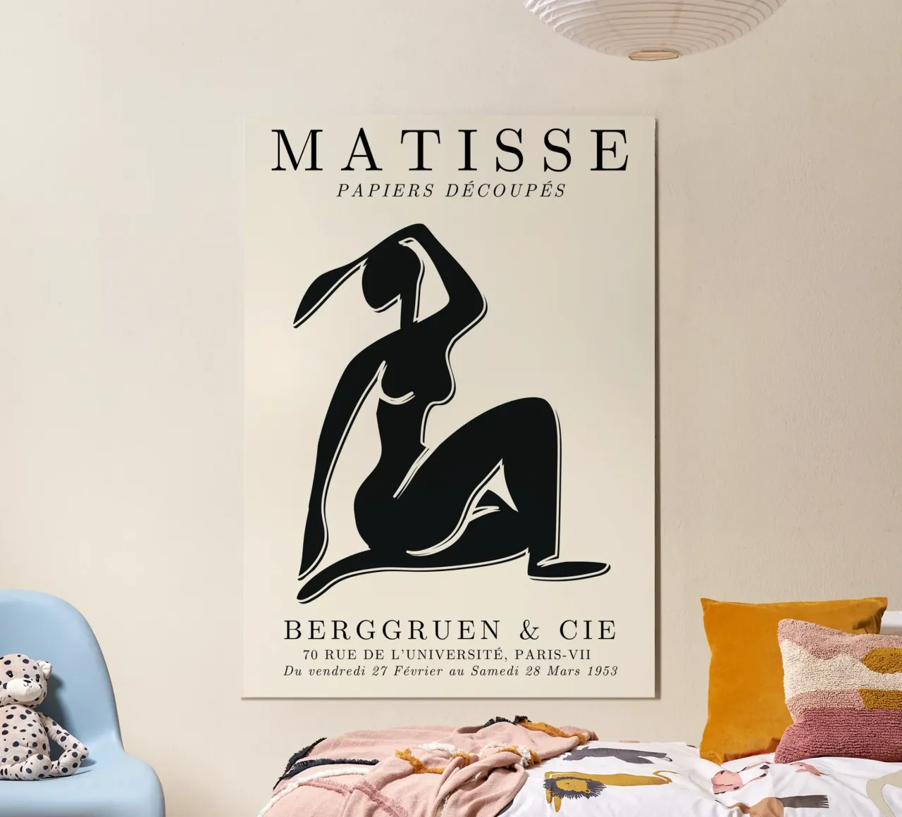 Poster Matisse Papies Découpés Nudo seduto - Astratto moderno poster da NorwesClub
