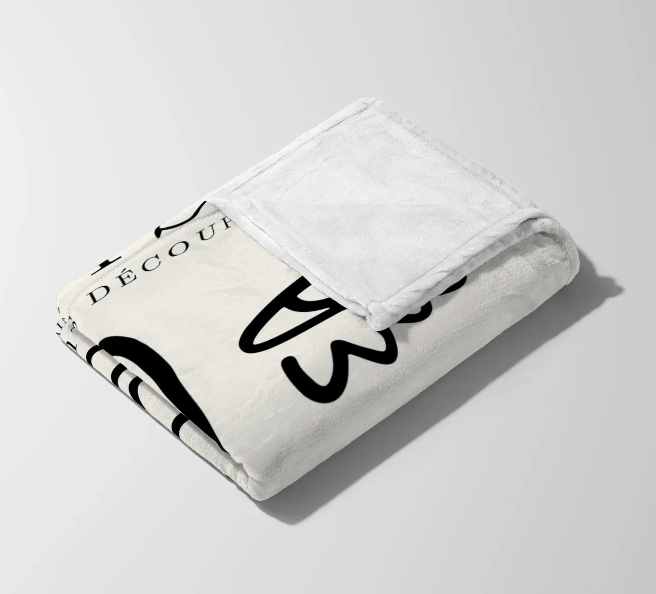Matisse Abstract Face "Papiers Découpés" - Modern Line Art P fleece blanket by NorwesClub